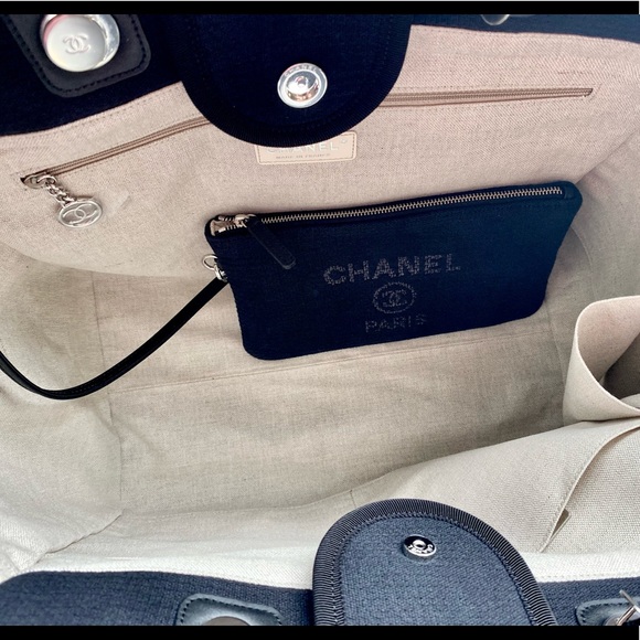 FULL SET - CHANEL Deauville Large Shopping Bag - Picture 13 of 16